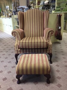 Wingback Chair and Footstool